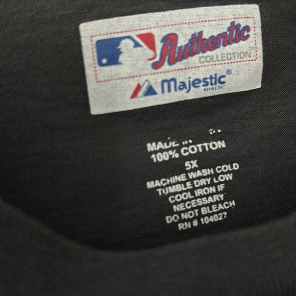 Mens Majestic Chicago Cubs Baseball MLB Cotton Short Sleeve TShirt, Gray, 5X - Picture 4 of 5